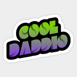 Cool Daddio Fathers Day Gift | Trippy birthday gift for Dad Sticker